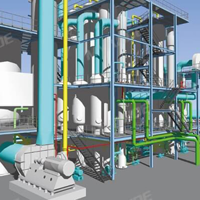 น้ําทะเล กระบวนการเดียวหลายกระบวนการแรง การหมุนเวียน Mvr ลงฟิล์ม Vacuum Evaporator โรงงาน
